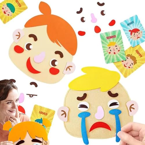 Holdes Spielzeug, soziales und emotionales Lernspielzeug, lustiges Bastelset aus Filz, Emoticon-Set aus Filz, Multiplayer-Spiel für Park, Auto, Outdoor, Haus, Holdes Spielzeug, soziales und emotionales Lernspielzeug, lustiges Bastelset aus Filz, Emoticon-Set aus Filz, Multiplayer-Spiel für Park, Auto, Outdoor, Haus, von Holdes