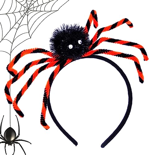Holdes Spinne Haarschmuck, Chilling Spider Haarteil für Cosplay, Tricky Props Spider Stirnband/Slap Armband/Brosche für amüsante Familienmitglieder und Freunde von Holdes
