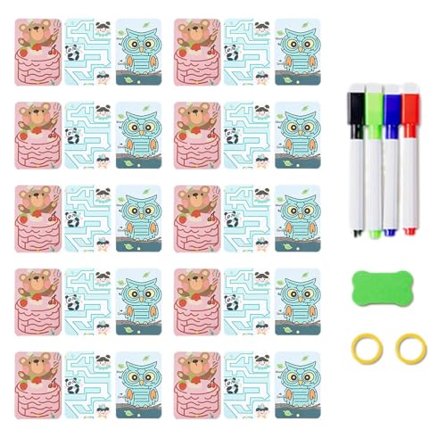 Holdes Steuerungstraining für Kinder | Löschbares Handschriftbuch, Vorschulpraxis, Schreib-Lernkarten, Kontrolltrainingskarte für Kinder und Mädchen von Holdes