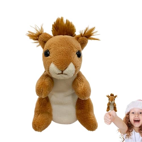 Holdes Tierpuppen, Tierpuppen für Eichhörnchen, Puppen, niedliche Bären, interaktives Spielzeug aus Plüsch für fantasievolles Simulationsspiel und Erzählung Holdes Tierpuppen, Tierpuppen für Eichhörnchen, Puppen, niedliche Bären, interaktives Spielzeug aus Plüsch für fantasievolles Simulationsspiel und Erzählung von Holdes