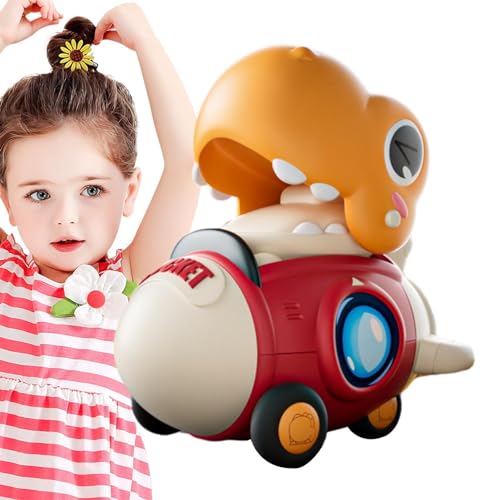 Holdes Trägheitsauto-Spielzeug, Push-and-Go-Autos | Reibungsbetriebene Dinosaurierfahrzeuge - Reibungsbetriebene Fahrzeuge, Spielzeugauto für Kleinkinder, Lernspielzeug für Vorschulkinder von Holdes