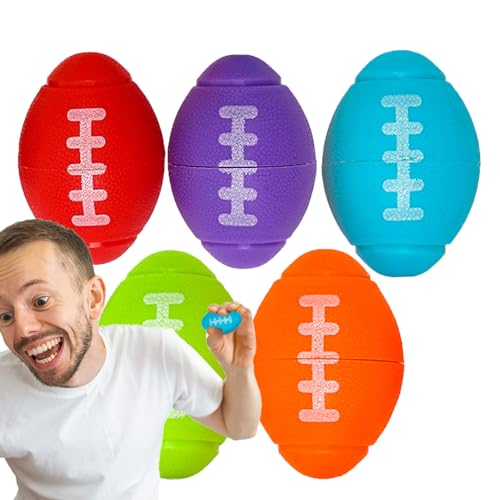Mini-Fußball-Fidgets | Set mit 5 entspannenden Spinnerbällen für Erwachsene in Rugbyballform - Zappelspielzeugprodukte für Sinnesunterricht, Mottoparty, Geburtstagsgeschenk, Holdes von Holdes