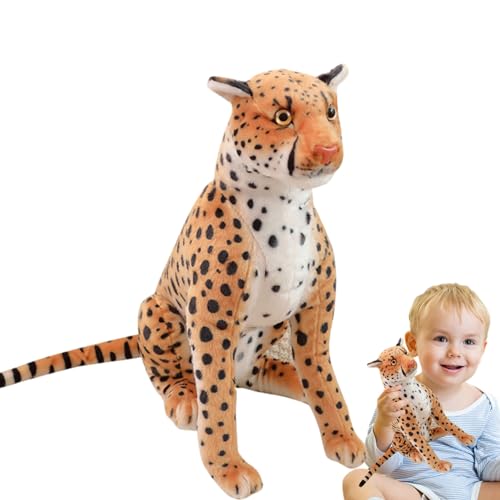 Plüschtier Leopard – Plüschtier Leopardenmuster Simulation – Begleiter für Büro Wächter Plüschspielzeug Urlaubsgeschenke für Spielbegleiter weich und kuschelig von Holdes