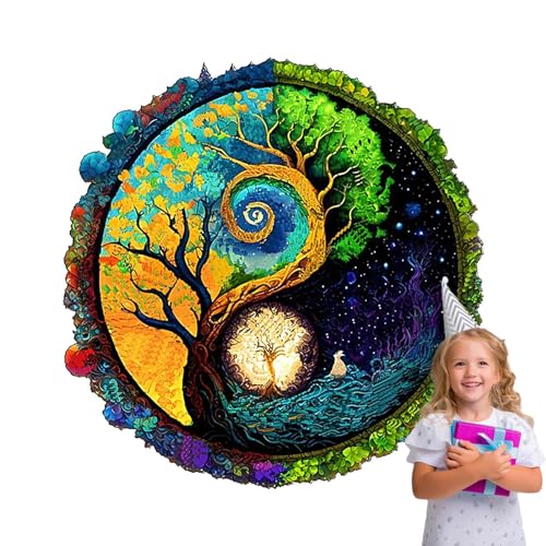 Puzzles aus Holz für Erwachsene, Holzpuzzle für Jugendliche, niedliche Baumpuzzles für Jugendliche – kreative Puzzles für Familienfeiern, Treffen mit Freunden, Puzzleset Puzzles aus Holz für Erwachsene, Holzpuzzle für Jugendliche, niedliche Baumpuzzles für Jugendliche – kreative Puzzles für Familienfeiern, Treffen mit Freunden, Puzzleset von Holdes