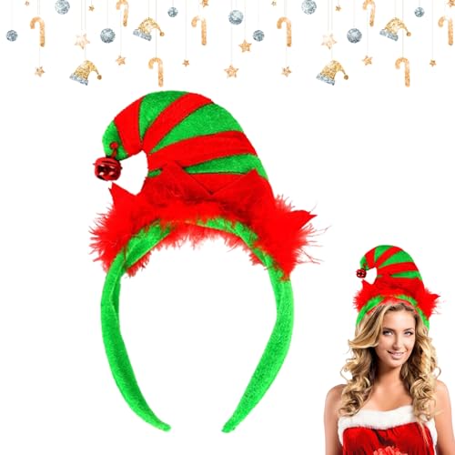Rentier Geweih Stirnband - Niedliche Weihnachten Haarbänder mit Glocke | Haarspangen, Weihnachten Haarschmuck Kopfbedeckung, Urlaubskleid, Party Kostüm für Erwachsene Holdes von Holdes