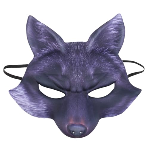 Fuchs Maske Halbes Gesicht Maskerade Maske für Halloween Cosplay Kostüm Dekorative Karneval Weihnachten Maskerade Fuchs Maske Halbes Gesicht Maskerade Maske für Halloween Cosplay Kostüm Dekorative Karneval Weihnachten Maskerade von Holibanna