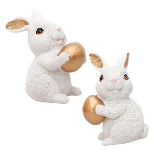 Holibanna 1 Paar Rustikale Kaninchenfiguren Osterdeko Kunstharz Hase Mit Ei Figur Für Haus Auto Garten Holibanna 1 Paar Rustikale Kaninchenfiguren Osterdeko Kunstharz Hase Mit Ei Figur Für Haus Auto Garten von Holibanna