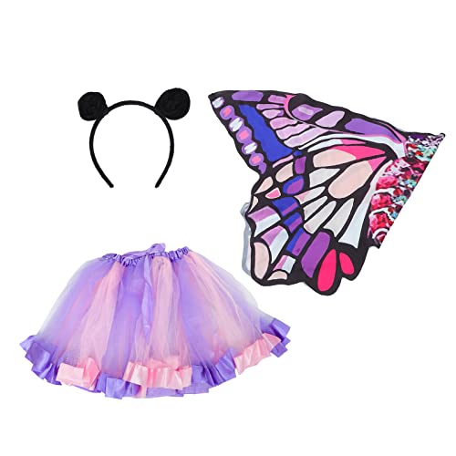 Holibanna 1 Satz Ballett -Tutu -Anzug Mädchen Tüllrock Tüllkleid für Mädchen hauchdünnes Kleid Partyrock Kinderkostüm Kleid Flauschiges Partykleid Polyester (Polyester) von Holibanna
