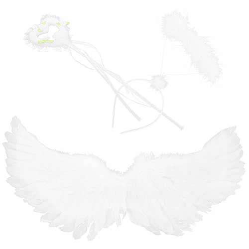 Holibanna 1 Satz Cosplay-stirnband Fee Mädchen Flügel Weiß Feder Holibanna 1 Satz Cosplay-stirnband Fee Mädchen Flügel Weiß Feder von Holibanna