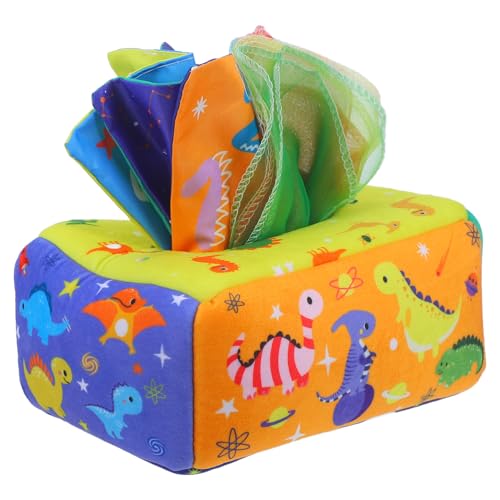 Holibanna Babyspielzeug Taschentuchbox-Spielzeug Für Kleinkinder Langlebige Stofftaschentuchbox Sinnesspielzeug Mit Großer Öffnung Fingertrainer Zum Greifen Und Ziehen von Holibanna