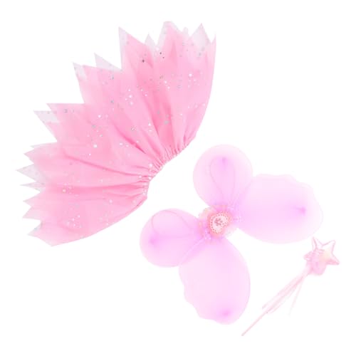 Holibanna 1 Satz Feenkleid für Feenflügel verkleidung karnevalskostüme Feenstab für karnawal kostium für Zauberstäbe Dekorationen für Tanzpartys Rosa von Holibanna