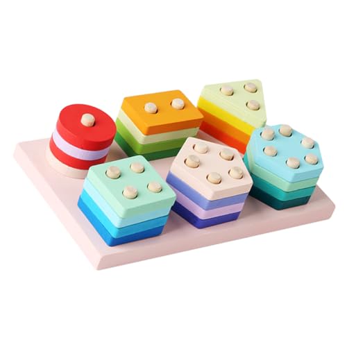 Holibanna 1 Satz Geometrische Formen Holzspielzeug für Kleinkinder Montessori Puzzle und Sortierspielzeug und Formerkennung Geeignet für Jahre Holibanna 1 Satz Geometrische Formen Holzspielzeug für Kleinkinder Montessori Puzzle und Sortierspielzeug und Formerkennung Geeignet für Jahre von Holibanna