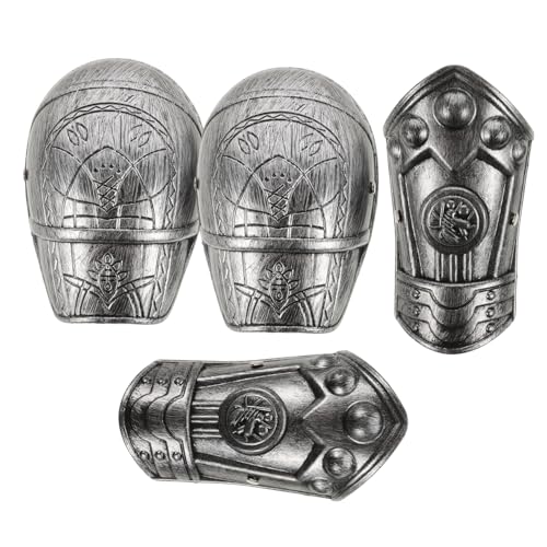 Holibanna 1 Satz Gepanzerte Schulterpolster Armschutz für Cosplay-Partys Party-Cosplay-Armband Rüstungen Rüstungskostüm Cosplay-Requisite für Spielrüstung für Jungen Plastik Silver von Holibanna