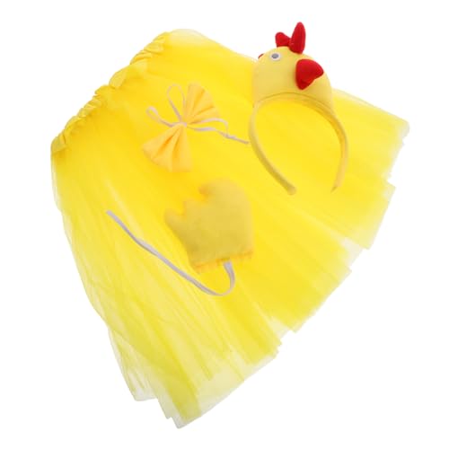 Holibanna Huhn Kostüm Satz Für Kleine Mädchen Inkl Tutu-rock Stirnband Cosplay Und Dress-up-partys Weicher Stoff Und Vielseitige Kombinationsmöglichkeiten von Holibanna