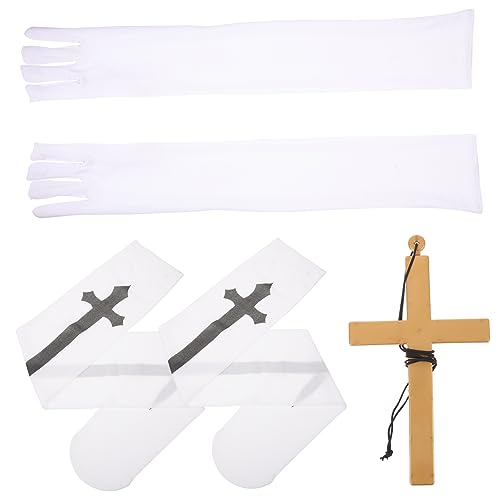Holibanna 1 Satz Karnevalsnonnen-Set trachtenstrümpfe Festliche Accessoires Kreuzanhänger Strümpfe für Frauen Zubehör glückselige Maskerade Kostümfrauen Nonnen-Outfit Nonne Strümpfe Stoff Holibanna 1 Satz Karnevalsnonnen-Set trachtenstrümpfe Festliche Accessoires Kreuzanhänger Strümpfe für Frauen Zubehör glückselige Maskerade Kostümfrauen Nonnen-Outfit Nonne Strümpfe Stoff von Holibanna