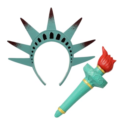 Holibanna 1 Satz Kostümzubehör Statue Der Krone Und Fackel Für Patriotische Partys Halloween-verkleidungsstatue Der Krone von Holibanna