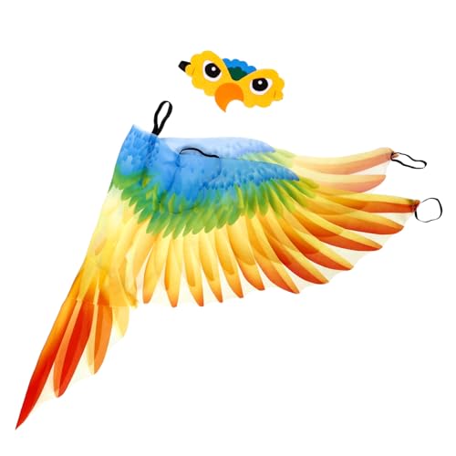 Holibanna 1 Satz Papageien Flügel Kostümset für Kopfband für Halloween Karneval und Kostümpartys Lustige Vogelkostüme als Party Orange Farbgestaltung von Holibanna
