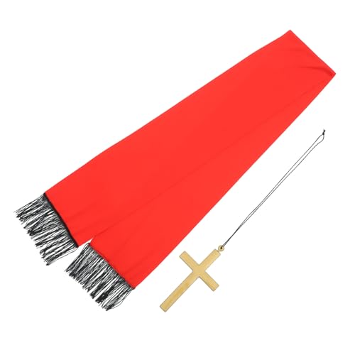 Holibanna 1 Satz Priester-Cosplay-Kostüm Nonne Kreuz halloween kostüm set halloween kostüm anzug Schal für Männer Kostüme für Männer Priester-Kostümzubehör priester kreuz Kleidung Requisiten von Holibanna