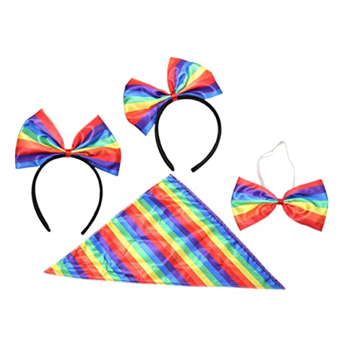 Holibanna 1 Satz Regenbogen Haarband Set mit Verstellbarem Fliegen und Dreiecksbandana Teiliges Set für Pride Partys Geburtstagsfeiern und Festivals Leicht und Sicher Langlebigem Material Holibanna 1 Satz Regenbogen Haarband Set mit Verstellbarem Fliegen und Dreiecksbandana Teiliges Set für Pride Partys Geburtstagsfeiern und Festivals Leicht und Sicher Langlebigem Material von Holibanna
