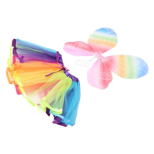 Holibanna 1 Satz Schmetterlingsflügel eingestellt Rock Geburtstag Ballettröckchen Fee Kleinkinder kleidung moebel zeigen tutu Kostümzubehör Party dekorativer Flügel Mesh-Tuch Colorful Holibanna 1 Satz Schmetterlingsflügel eingestellt Rock Geburtstag Ballettröckchen Fee Kleinkinder kleidung moebel zeigen tutu Kostümzubehör Party dekorativer Flügel Mesh-Tuch Colorful von Holibanna