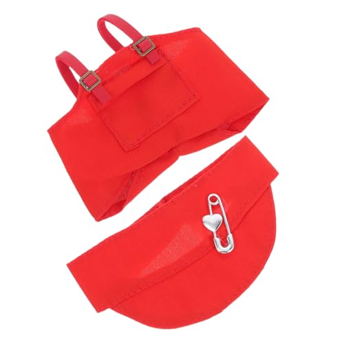 Holibanna 1 Satz Stilvolles Kostüm für Puppen Einfache Handhabung für Plüschspielzeug Bekleidungszubehör Rote Latzhosen Hut Holibanna 1 Satz Stilvolles Kostüm für Puppen Einfache Handhabung für Plüschspielzeug Bekleidungszubehör Rote Latzhosen Hut von Holibanna