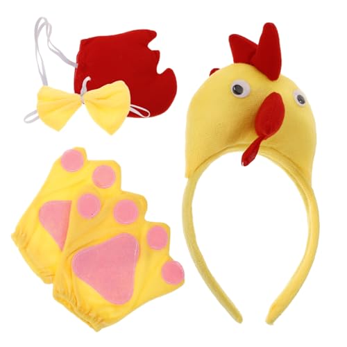 Holibanna 1 Satz Tierische Kopfbedeckung Huhn-stirnband Für Erwachsene Hühnerstirnband Tierkostüm Hühnerkostüm Huhn Kostüm Für Erwachsene Cosplay-zubehör Küken Kopfschmuck Stoff von Holibanna