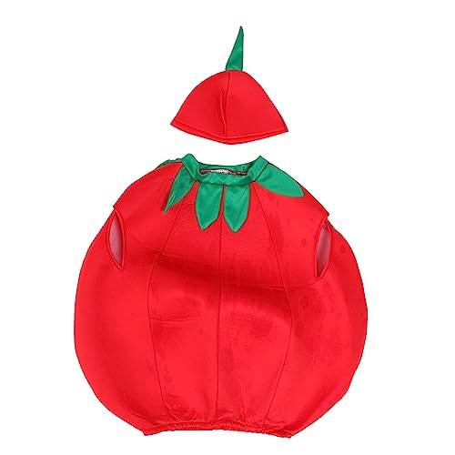 Holibanna 1 Satz Tomate Kinderkleidung Abschlussball Anzug Kostümhut Kostüm Hut hallowennkostüme faschingskostüme Cosplay-Kostüme für die Bühne Unisex-Anziehrequisiten Tuch rot Holibanna 1 Satz Tomate Kinderkleidung Abschlussball Anzug Kostümhut Kostüm Hut hallowennkostüme faschingskostüme Cosplay-Kostüme für die Bühne Unisex-Anziehrequisiten Tuch rot von Holibanna