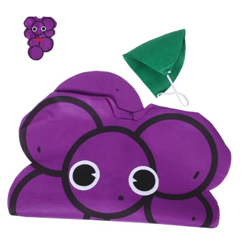Holibanna 1 Satz Trauben Kostüme Charakter spielendes Kostüm Maskerade-Show-Kostüm halloween costume halloween kleidung Kinderfest Halloween-Kostüme für Obstrollenspiele Partyzubehör Violett von Holibanna