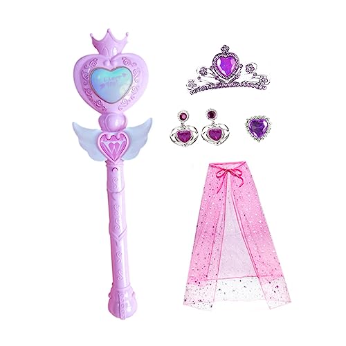 Holibanna 1 Satz Zauberstab nützliche Blinksticks Schmuckset Prinzessin Zauberstäbe Diademe Kinderanzüge Schmuck-Kits the hallow glowsticks blinkende Stöcke Glühstab hoch Violett von Holibanna