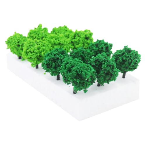 Holibanna 1 Schachtel Miniatur Landschaftsbaum Modell Künstlicher Strauch Farbenfrohes Miniatur dekor für Sandtisch Architektur Eisenbahnlandschaft Mikro szenerie Pflanze Zufällige Farbe von Holibanna