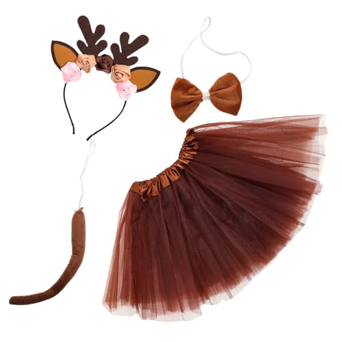 Holibanna 1 Set Geweih Stirnband Set Hirschohren Und Tierohren Stirnband Rentier Hirsch Cosplay Kleid Tierkostüm Outfit Tiere Party Kostüm Zubehör Tutu Hirschschwanz Kaffee Filztuch Holibanna 1 Set Geweih Stirnband Set Hirschohren Und Tierohren Stirnband Rentier Hirsch Cosplay Kleid Tierkostüm Outfit Tiere Party Kostüm Zubehör Tutu Hirschschwanz Kaffee Filztuch von Holibanna