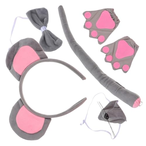 Holibanna Tierkostüm Satz für Lustiges Mäuse Kostüm mit Ohren und für Halloween Karneval Geburtstagsfeiern und Cosplay Holibanna Tierkostüm Satz für Lustiges Mäuse Kostüm mit Ohren und für Halloween Karneval Geburtstagsfeiern und Cosplay von Holibanna