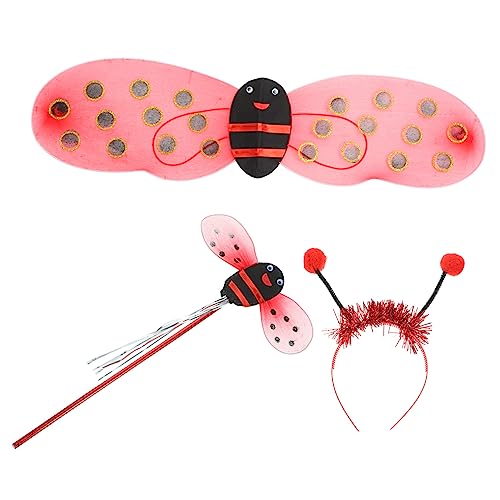 Holibanna 1 Set Marienkäferflügel Bienenkostüm Feenflügel Hasenspielzeug Kostüm Mädchen Halloween Flügel Tier Marienkäferkleid Für Mädchen Frau Babyschleifen Für Mädchen Frauen von Holibanna