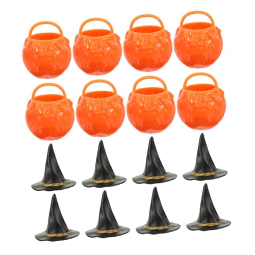 Holibanna 1 Set Mini-kessel Und Hexenhut Für Halloween, Miniatur-halloween-zubehör, Halloween-requisite Holibanna 1 Set Mini-kessel Und Hexenhut Für Halloween, Miniatur-halloween-zubehör, Halloween-requisite von Holibanna