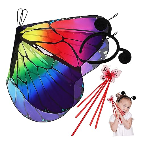 Holibanna 1 Set Schmetterlingsflügel Zuckerrohr Stirnband Halloween Umhang Tierkostüm Für Maskerade von Holibanna