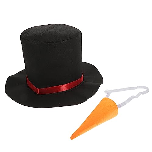 Holibanna Weihnachts-schneemann-kostüm-set 2-teilig Schneemann-hut Nase Requisiten Für Jungen Und Mädchen Outdoor-aktivitäten von Holibanna