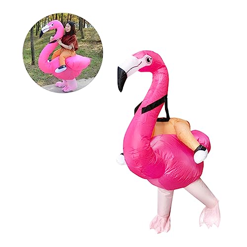 Holibanna 1 Stück Flamingo aufblasbarer Anzug Halloween-Schlauchboote im Freien Halloweenkostüm Aufblasbares Kostüm 3d hoch Flamingo-Kostüm Flamingo-Halloween-Kostüm Rosa von Holibanna