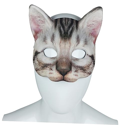 Holibanna 1 Stück Halloween-maske Halloween-katzenmaske Halloween -masken Cosplay-tiermasken Katze Maulkorb Katzenmaskenset Schneeleopardenmaske Cosplay-katze Katzenkleid Fuchsmaske Blue von Holibanna
