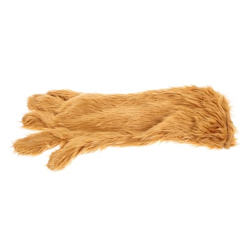 Holibanna 1 Stück -Handschuhe Lange Schwarze Handschuhe Puppen Hundepflegeset Karikatur Pelzige Arme Kostümhandschuhe Tragen Marionette Outdoor-Handschuhe Bausatz Brown Plüsch von Holibanna
