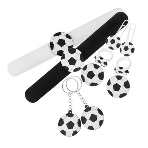 Holibanna 10Stücke Fußball Partygeschenke Fußball Schlüsselanhänger Ringe Lesezeichen Anstecknadel Slap Armbänder Geburtstagsdekoration für Vielseitige Geschenkidee Holibanna 10Stücke Fußball Partygeschenke Fußball Schlüsselanhänger Ringe Lesezeichen Anstecknadel Slap Armbänder Geburtstagsdekoration für Vielseitige Geschenkidee von Holibanna