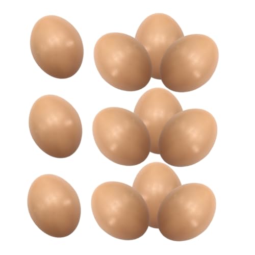 Holibanna 12 Stück Simulierte Lebensmittelverzierungen malen Party golden Bemalbare DIY-Eier gefälschte Eier aus Plastik Leere DIY Ostereier Eier selber basteln pp von Holibanna