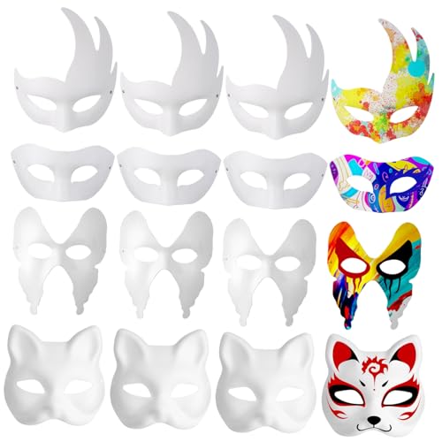 Holibanna 12 Stück Teiliges Weiße Papiermasken Bemalen Katzen Schmetterlings und Motive Universelle DIY Kostümparty Karneval Halloween Vielseitige Verkleidung für Männer und Frauen Holibanna 12 Stück Teiliges Weiße Papiermasken Bemalen Katzen Schmetterlings und Motive Universelle DIY Kostümparty Karneval Halloween Vielseitige Verkleidung für Männer und Frauen von Holibanna