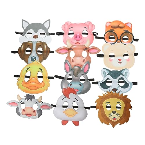 Holibanna 12 Stück Tiermaske für Tiermasken aus Filz Tiermasken aus Schaumstoff Panda- Tiere Tiermasken für halloween costume Cartoon-Tiermaske Tiergesichtsmaske gefühlt Holibanna 12 Stück Tiermaske für Tiermasken aus Filz Tiermasken aus Schaumstoff Panda- Tiere Tiermasken für halloween costume Cartoon-Tiermaske Tiergesichtsmaske gefühlt von Holibanna