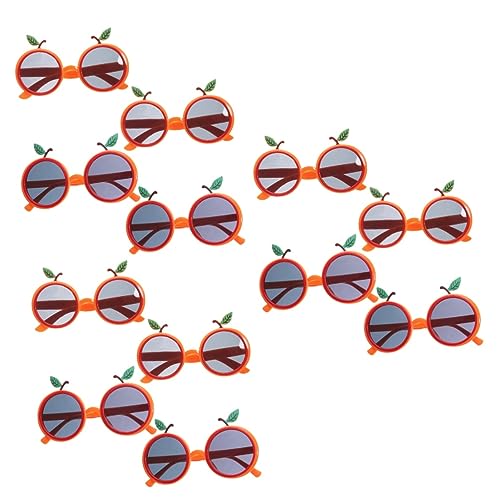 Holibanna 12 Stk Gläser in Oranger Form Brille Foto-requisite Lustige Luau Partyzubehör Hawaiianische Party-sonnenbrille Partyzubehör Für Tropische Sonnenbrillen Kleidung Kind Abs von Holibanna