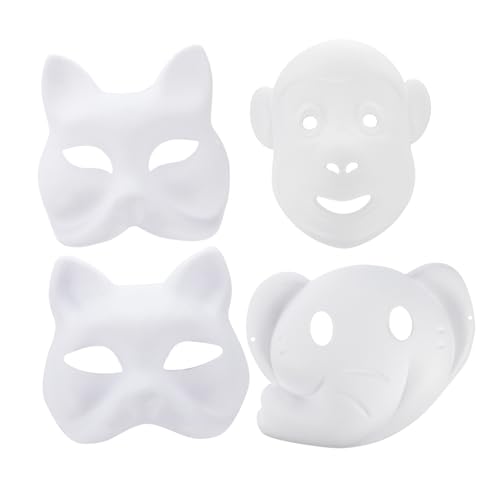 Holibanna 12st Leere Maske Gesichtsmaske Wolf Tiere Hund Led-maske Ratte Halloween Maskerade Maske Männer Diy Volles Gesicht Maskerademaske Säubern Maske Reinigen Einfache Maske Weiß Papier Holibanna 12st Leere Maske Gesichtsmaske Wolf Tiere Hund Led-maske Ratte Halloween Maskerade Maske Männer Diy Volles Gesicht Maskerademaske Säubern Maske Reinigen Einfache Maske Weiß Papier von Holibanna