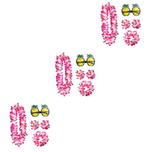 Holibanna 15 Stk Ananasgläser Ananas Brille Partybrille Sommeroutfits Für Mädchen Hawaiianisches Partykostüm Lustige Brille Graßrock Sommer Armbänder Mädchenkleidung Kombination Bilden von Holibanna