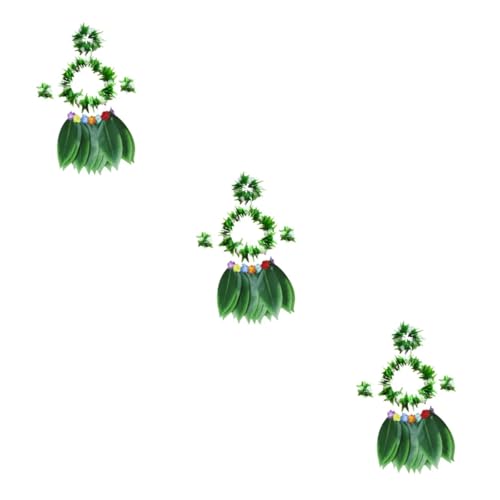 Holibanna 15 Stk Luau-partykleidung Kleid Für Mädchen Mädchen-outfit Blumenhalskette Blätter Girlande Mädchenkostüme Mädchen Halskette Haargummis Armbänder Die Blumen Hawaii Bankett von Holibanna