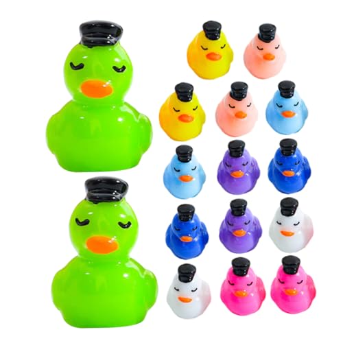 Holibanna 16 Stück Miniaturfiguren Enten Mini-harzfiguren Harztiere Kompaktes Entenornament Tierornament Großpackung Minitiere Entenfigur von Holibanna