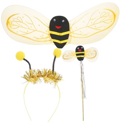 Holibanna Bienenkostüm-set Für Kinder Mit Flügeln Stirnband Und Zauberstab Für Halloween-verkleidung Und Partys von Holibanna