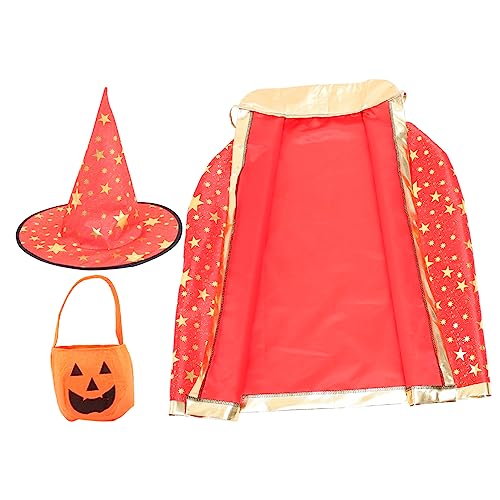 Holibanna 1Satz Kreatives Halloween Kostümset für Teiliges mit Sternen Cape Kürbisentasche Cosplay Partys Bühnenaufführungen Leuchtende Farben für Jungen Holibanna 1Satz Kreatives Halloween Kostümset für Teiliges mit Sternen Cape Kürbisentasche Cosplay Partys Bühnenaufführungen Leuchtende Farben für Jungen von Holibanna